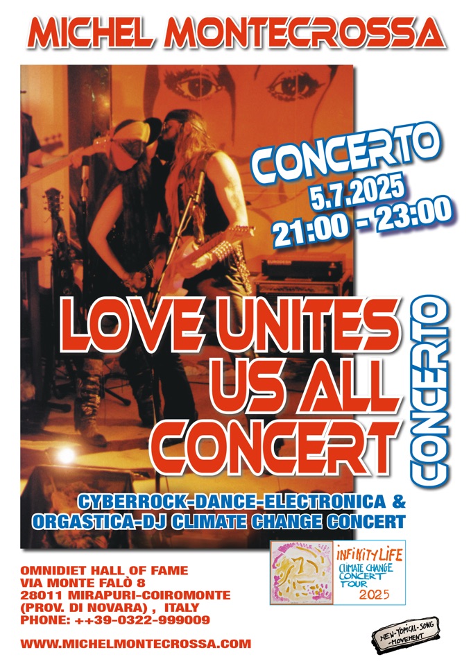 Love unites us all climate change concert poster